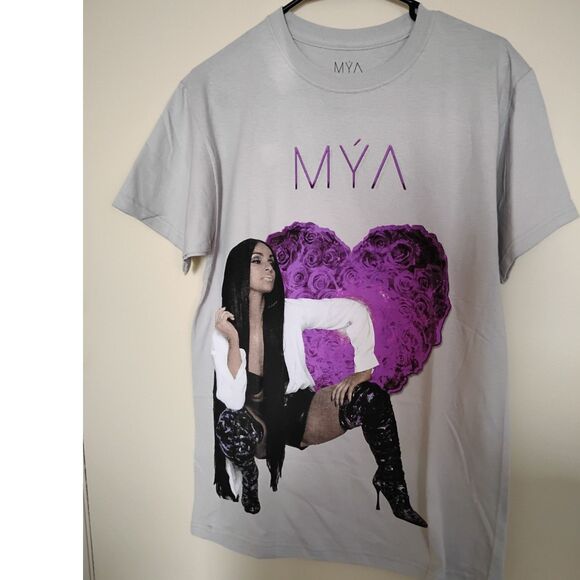 MYA T Shirt Adults Size L Gray Short Sleeve Crew Neck Philcos Logo Unisex NWOT - Picture 1 of 3